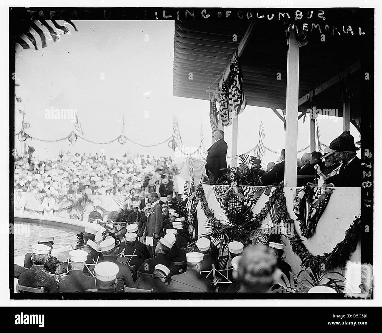 President William Howard Taft is pictured at the unveiling of the ...