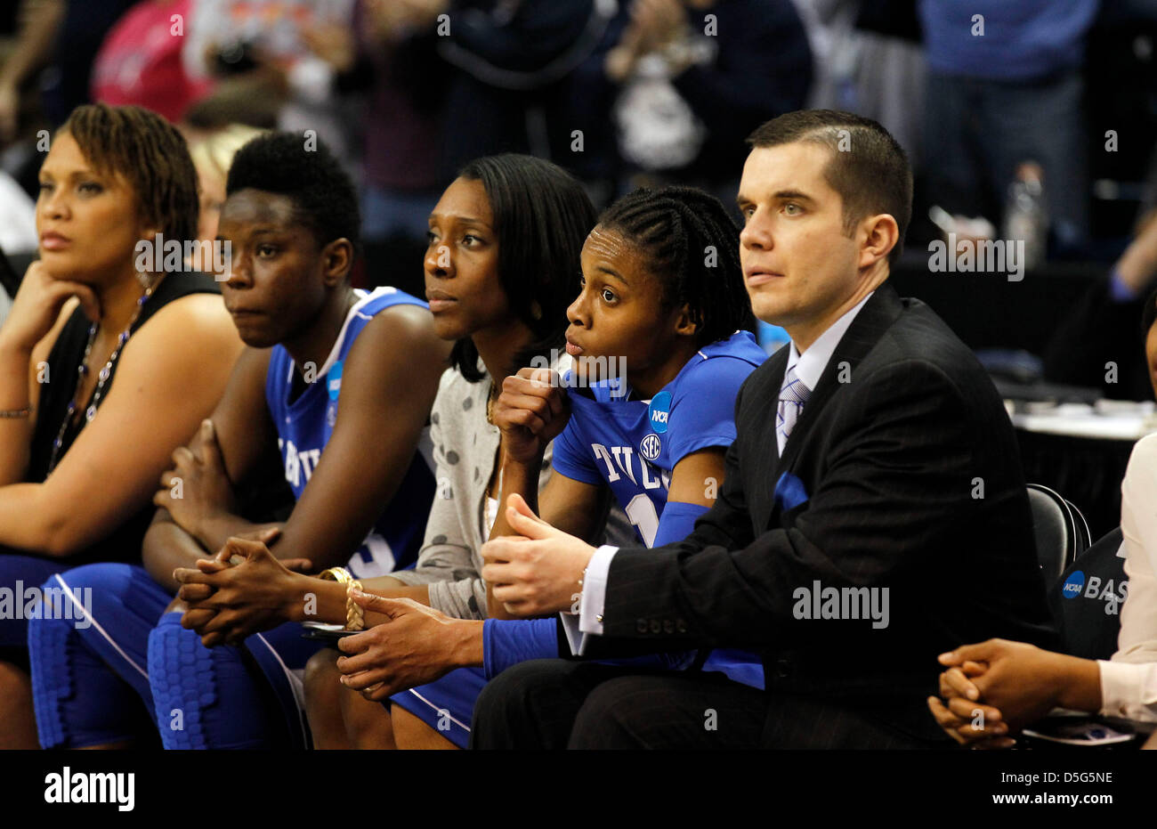 April 1, 2013 - Bridgeport, CT, USA - The UK bench, including senior ...