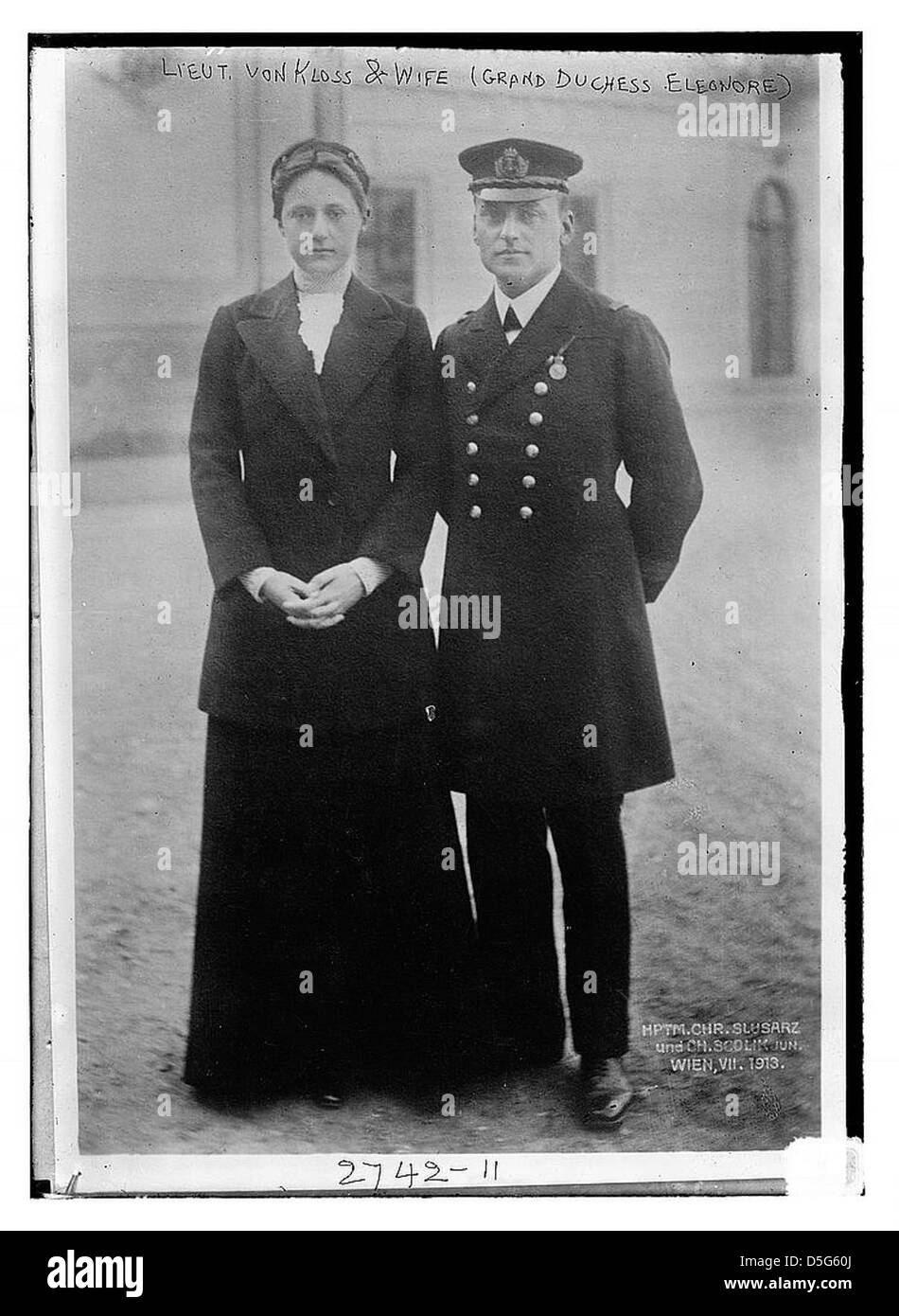 Lt. Von Kloss and wife (Grand Duchess Eleanore) (LOC) Stock Photo