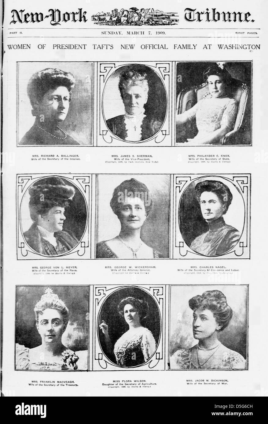 Women of President Taft's new official family at Washington (LOC) Stock Photo