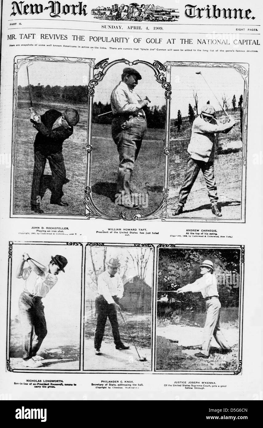 Mr. Taft revives the popularity of golf at the National Capital (LOC) Stock Photo