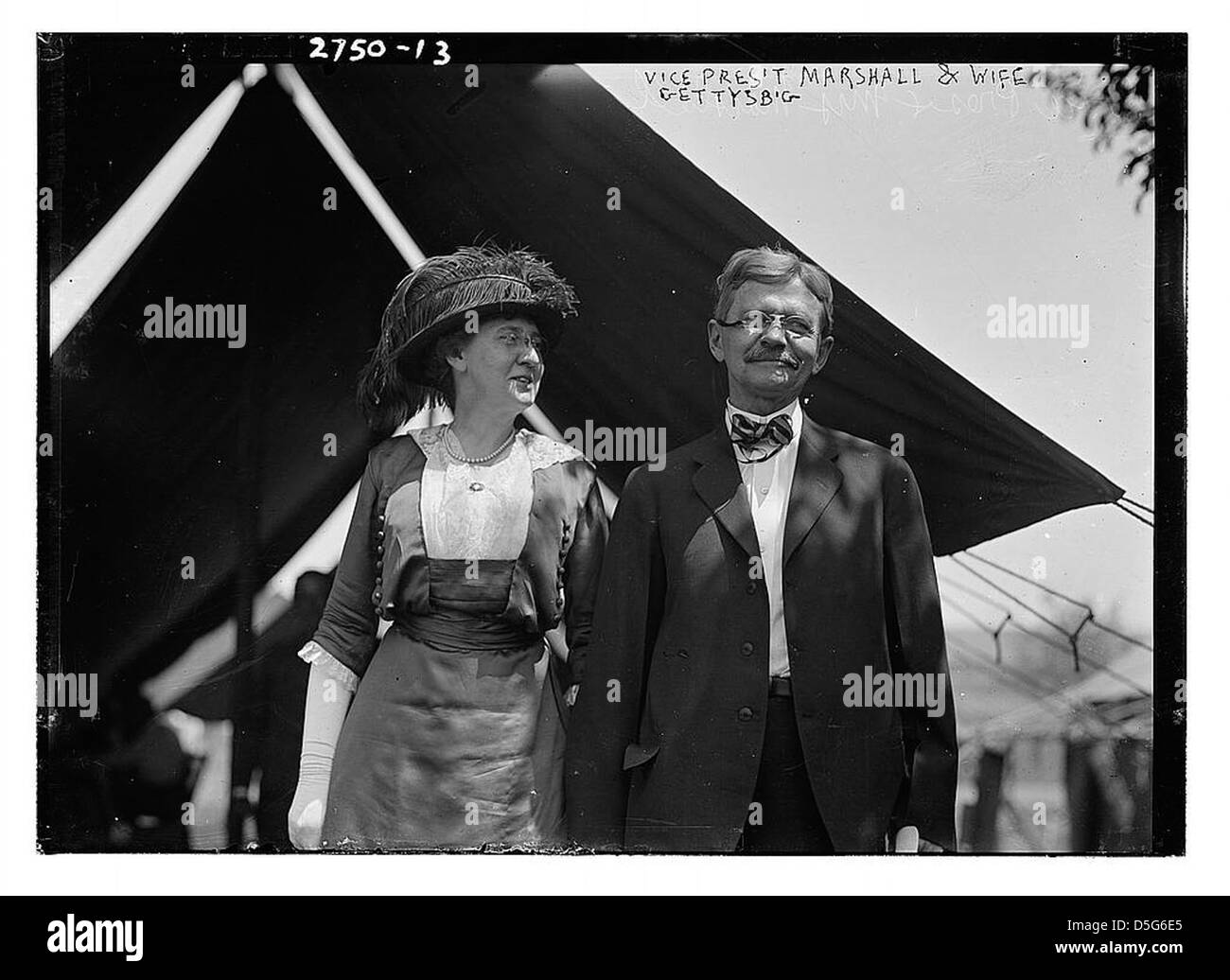 Vice Pres't Marshall & wife - Gettysburg (LOC) Stock Photo