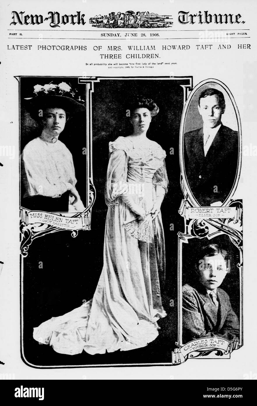 Latest photographs of Mrs. William Howard Taft and her three children (LOC) Stock Photo