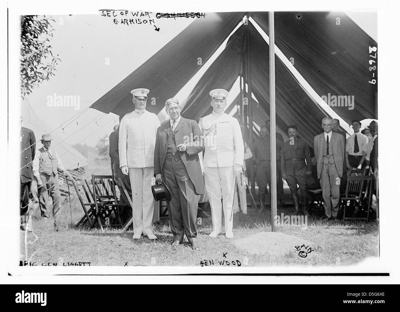 Brig Gen Liggett, Sec. of War - Garrison, Gen Wood (LOC) Stock Photo