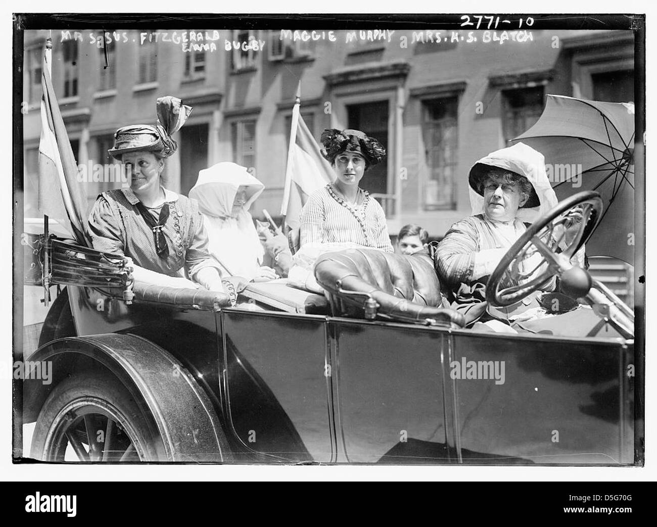 Mrs. Sus. Fitzgerald, Emma Bugby, Maggie Murphy, Mrs. H.S. Blatch (LOC) Stock Photo