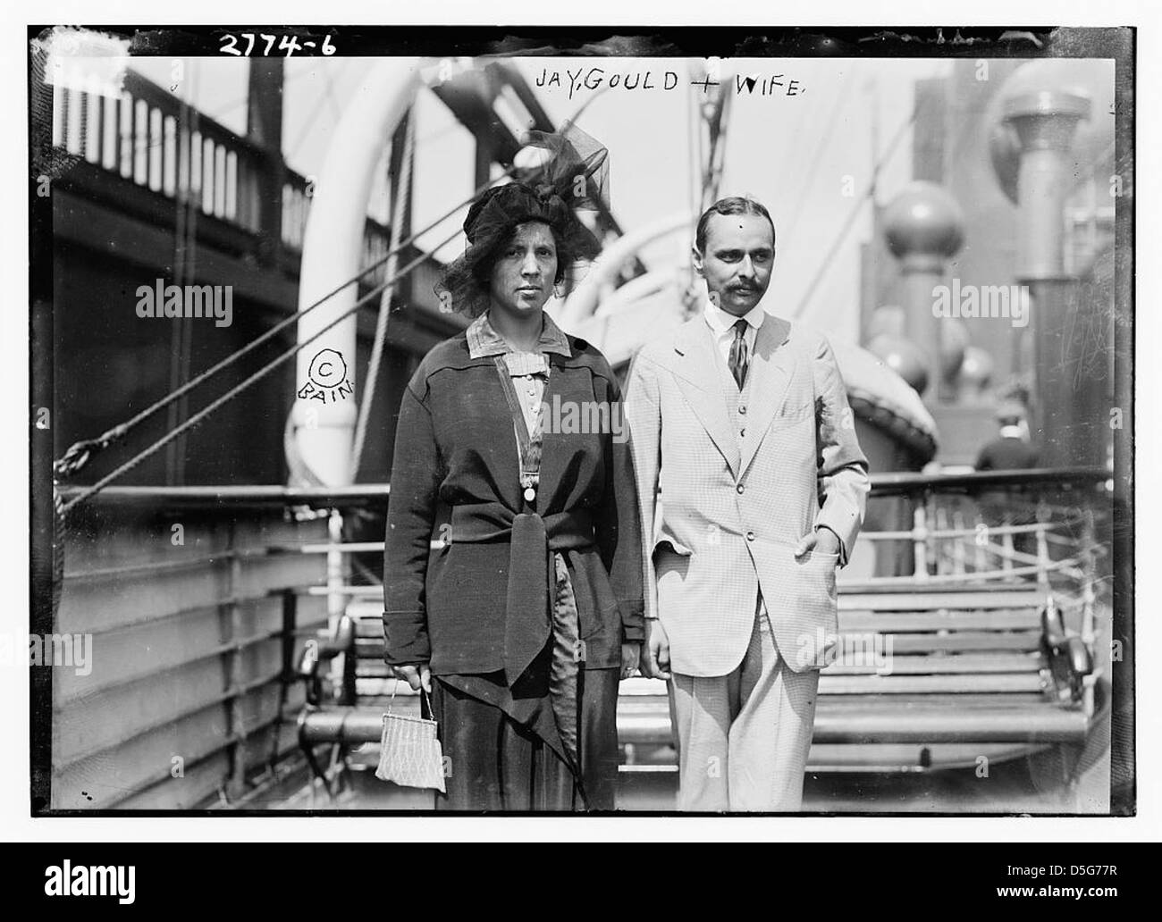 Jay Gould & wife (LOC) Stock Photo
