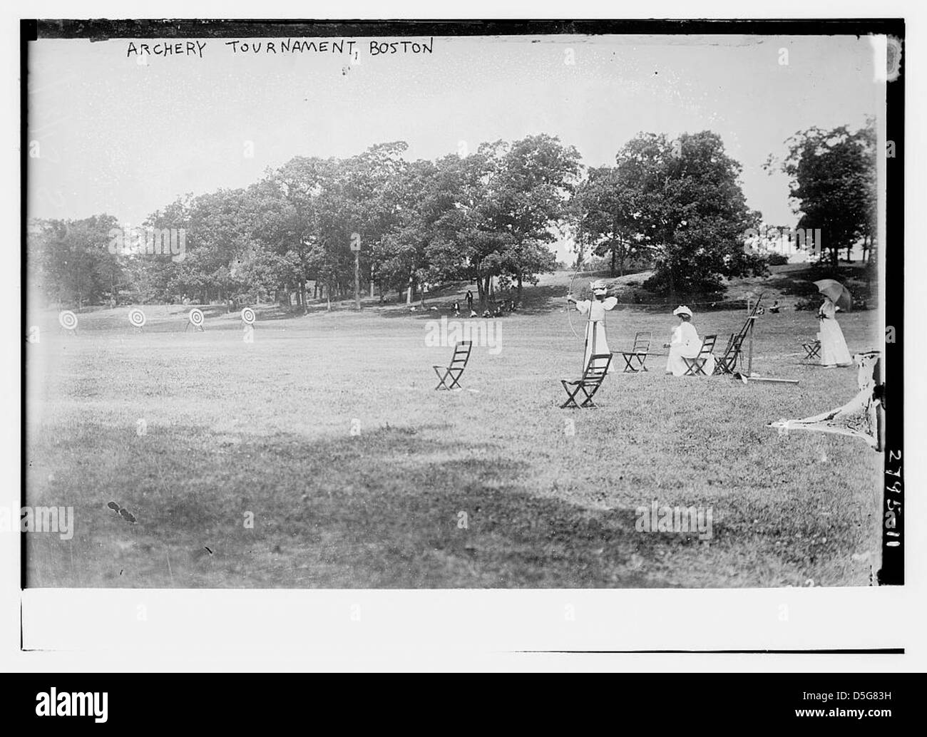 Archery tournament Boston (LOC Stock Photo Alamy