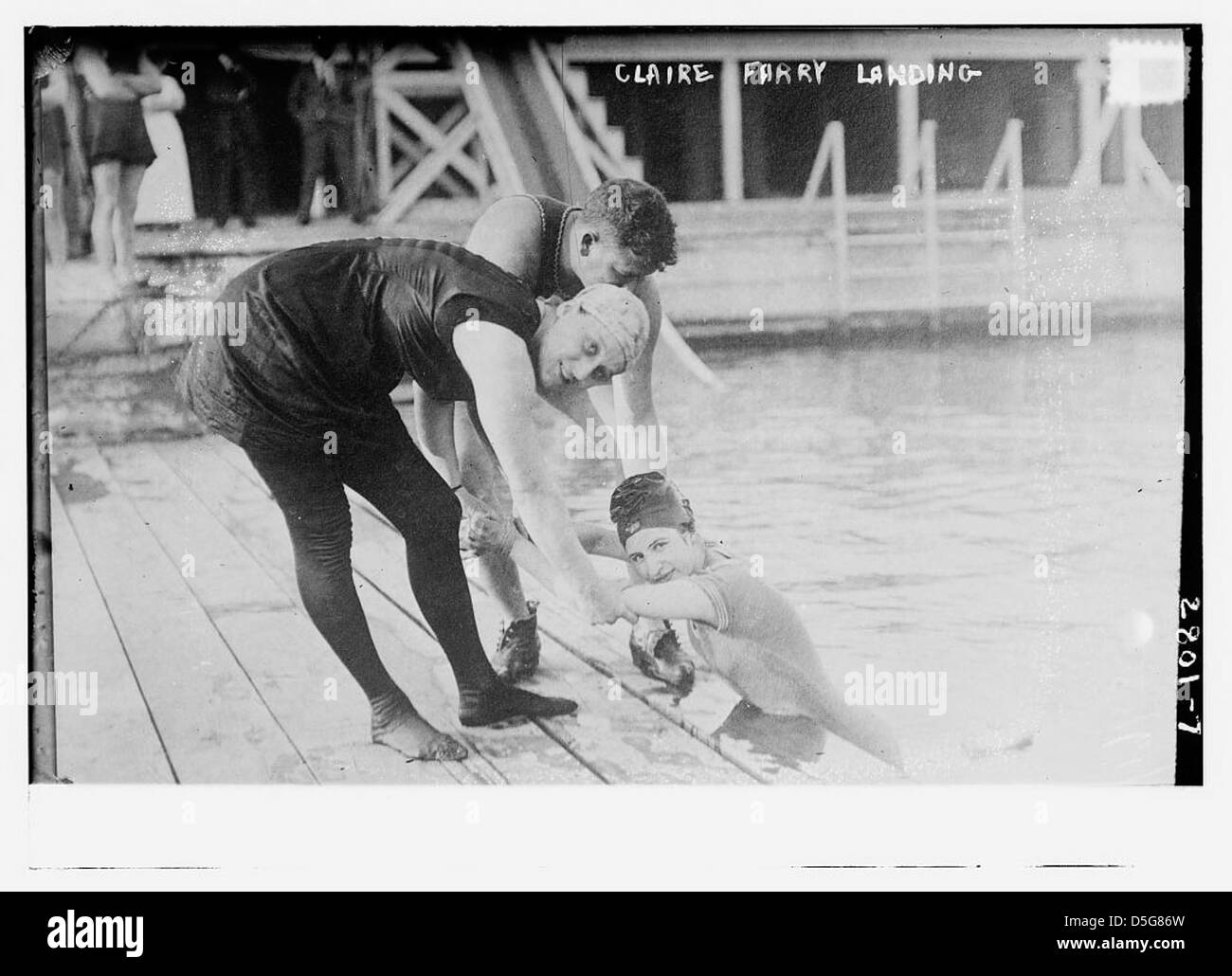 Claire Farry landing (LOC) Stock Photo