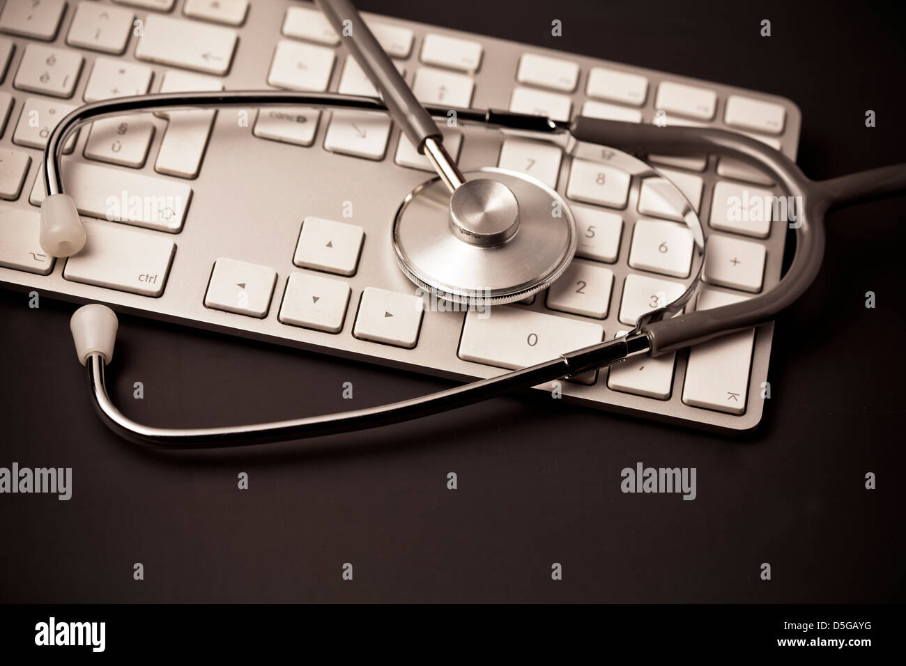 stethoscope and keyboard Stock Photo - Alamy