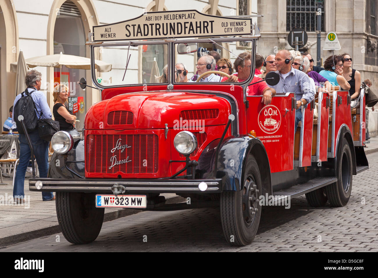 Vintage car for city tour, Vienna city centre, Austria Stock Photo