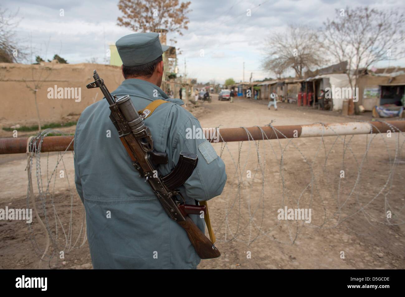 Afghan police in Kunduz, Afghanistan Stock Photo