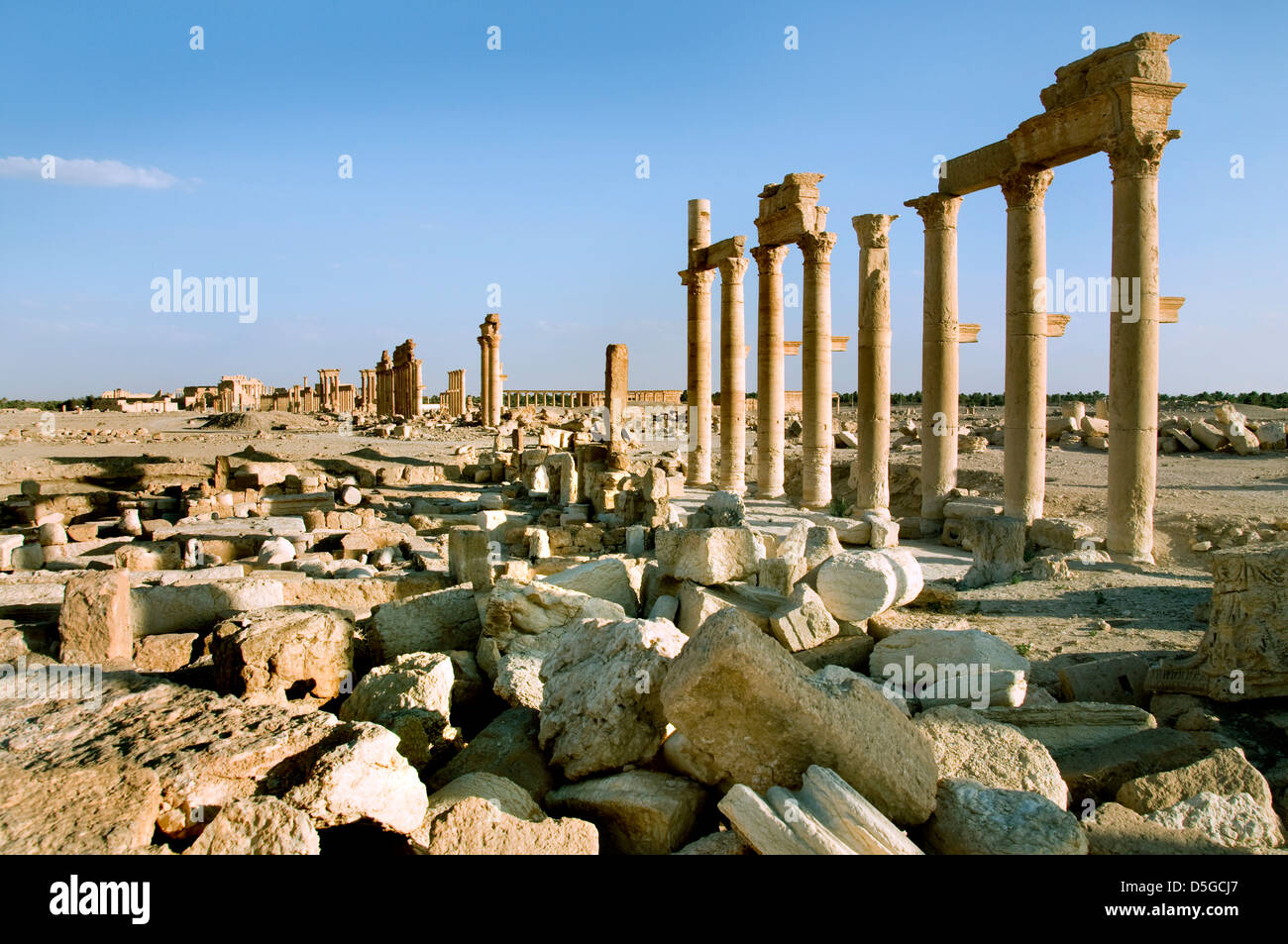 2 Cent BC Palmyra Syria Roman archaeological site Stock Photo
