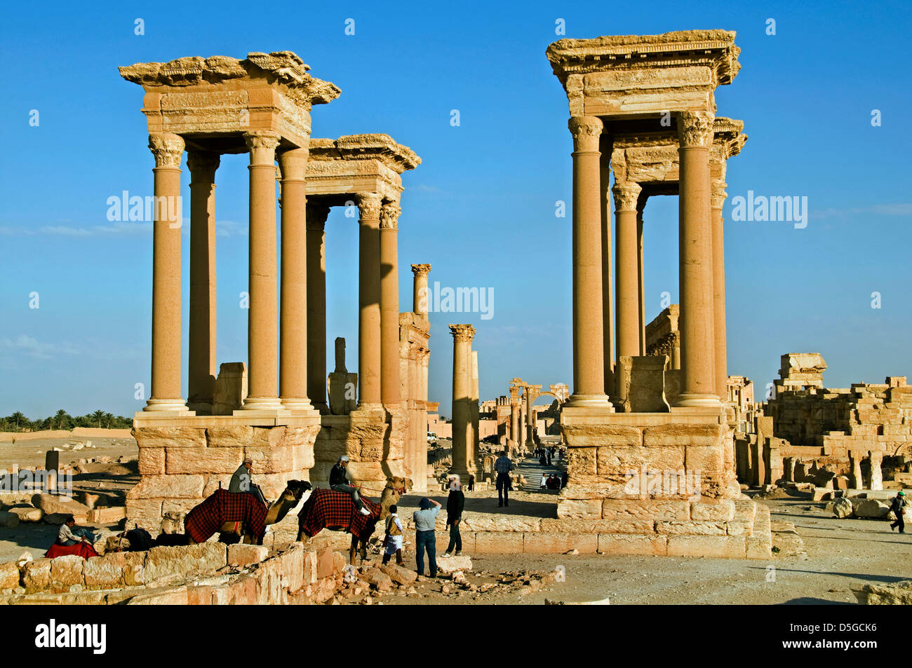 Tetrapyle Tetrapylon 2 Cent Palmyra Roman Syria Syrian Stock Photo