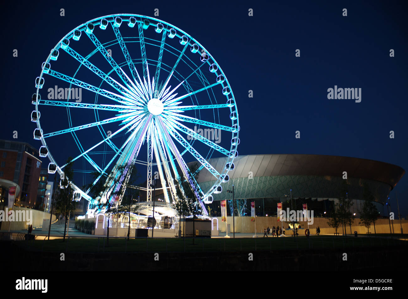 The Echo Wheel of Liverpool and the Echo Arena, Liverpool, England, UK