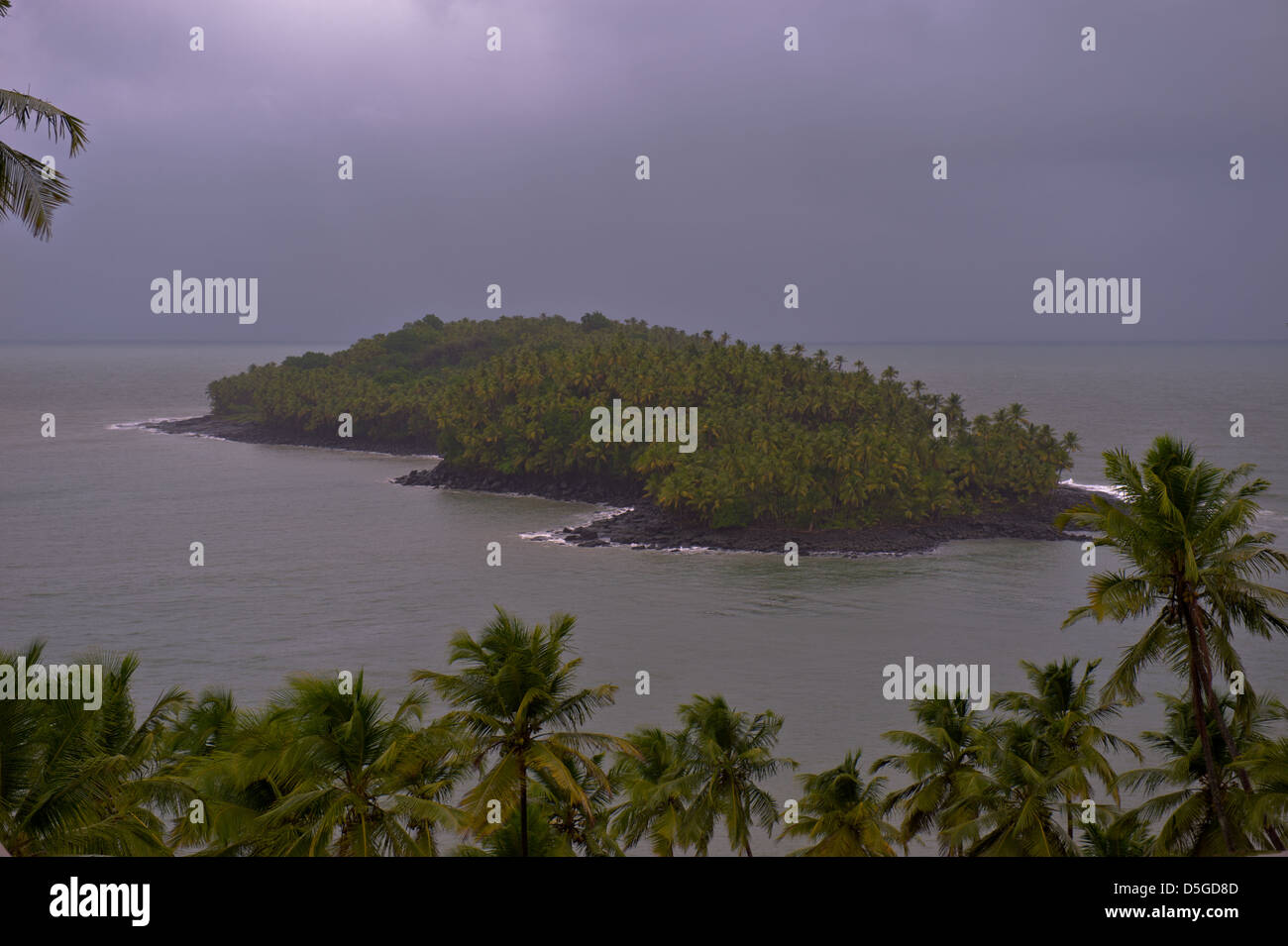 The remote penal colony of Devils, Island in French Guyana Stock Photo