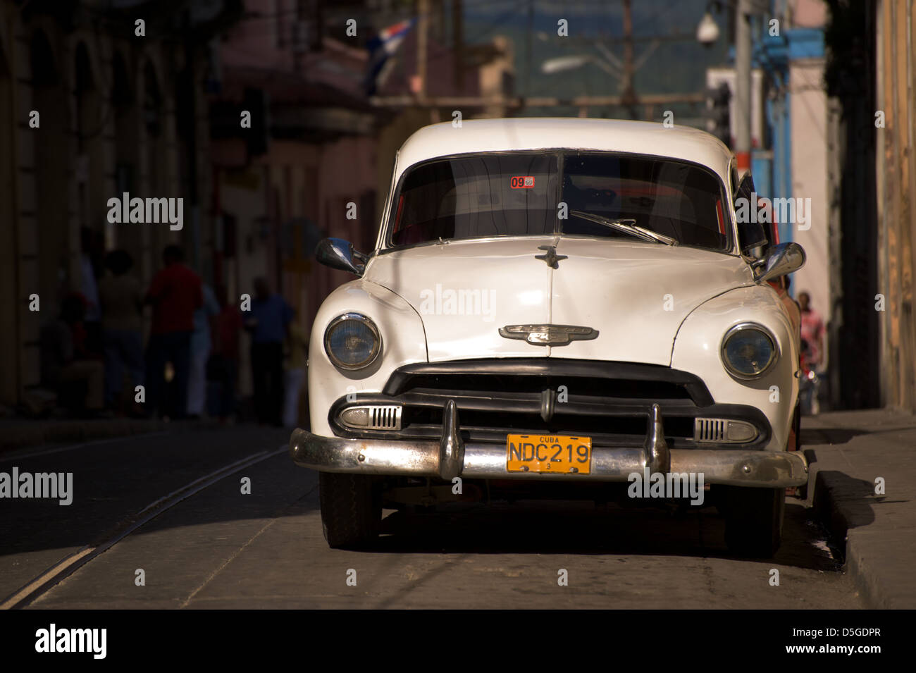 A classic Chevrolet car in a street in Santiago de Cuba Stock Photo Alamy