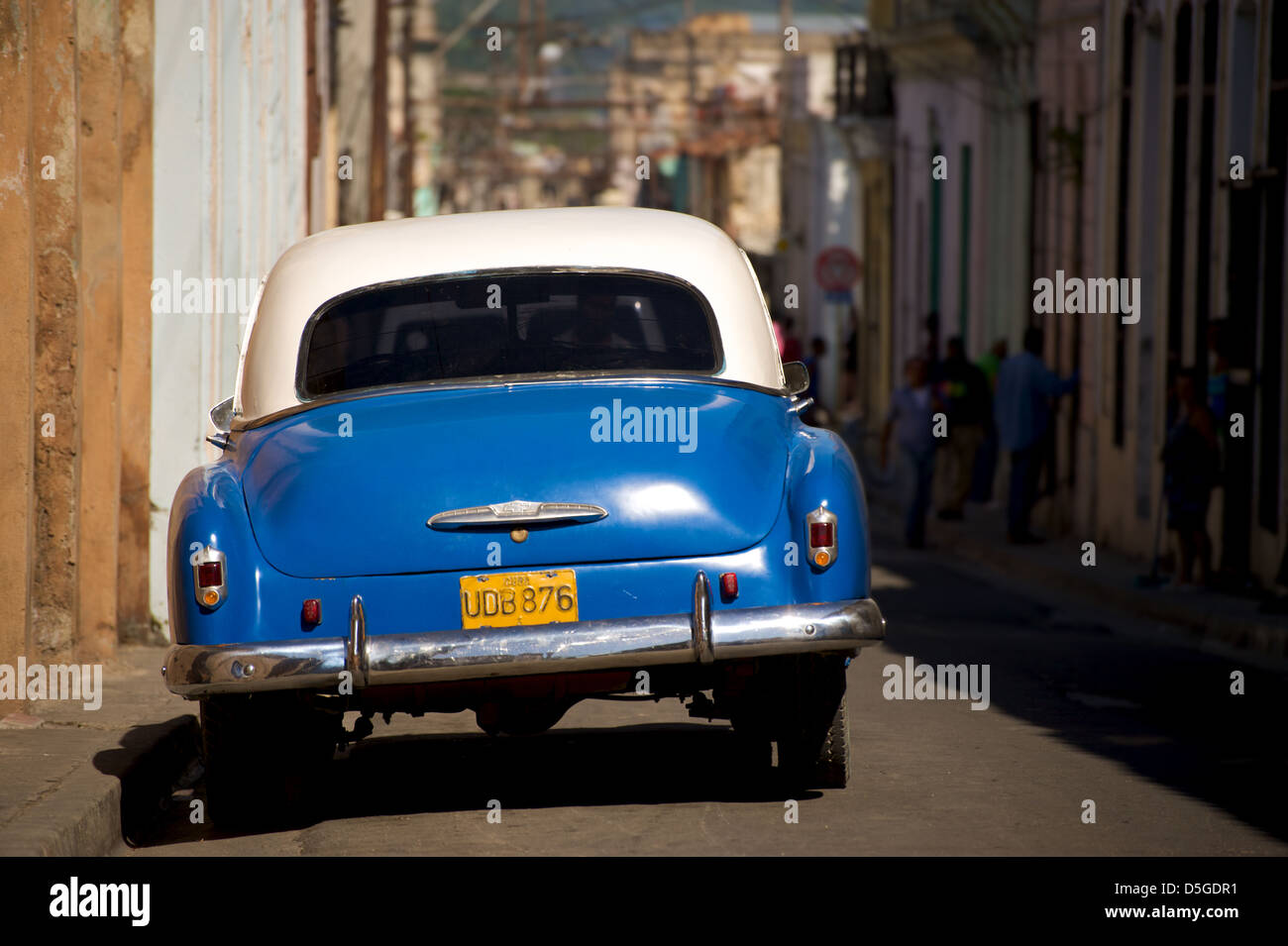 A classic Chevrolet car in a street in Santiago de Cuba Stock Photo Alamy
