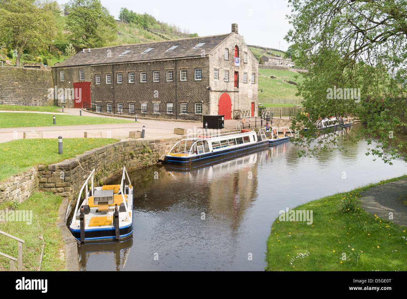 Huddersfield Narrow Canal at Marsden, West Yorkshire, Great Britain