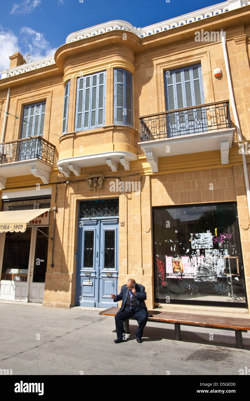 Faneromenis Street, Old Town of Nicosia South, Cyprus Stock Photo
