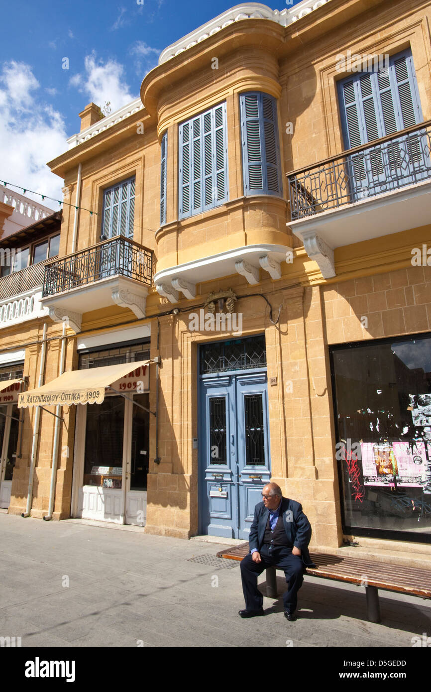Faneromenis Street, Old Town of Nicosia South, Cyprus Stock Photo