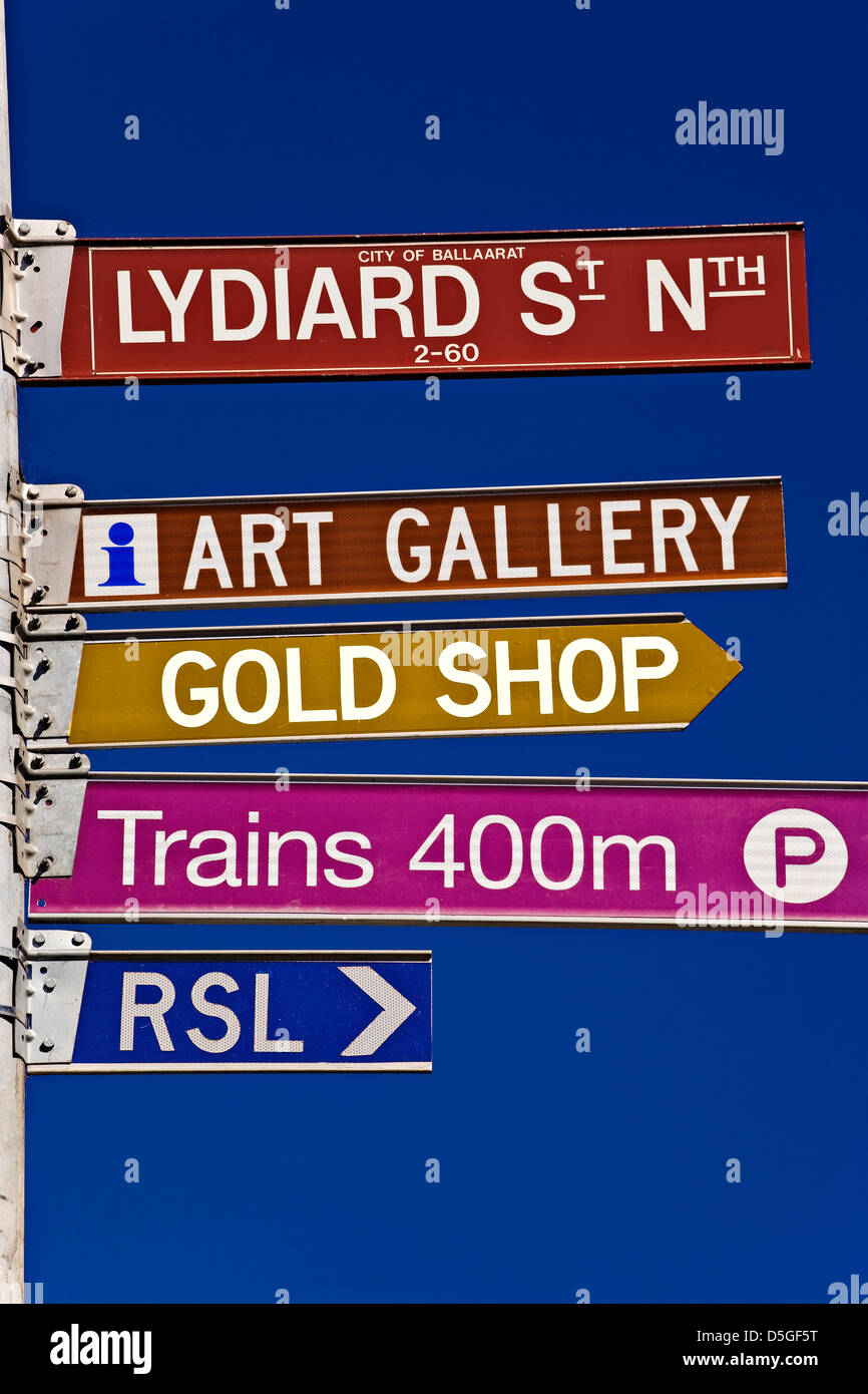 Ballarat Australia / Street signs in the City of Ballarat Victoria