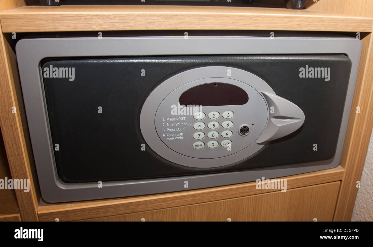 Safe in hotel room Stock Photo Alamy