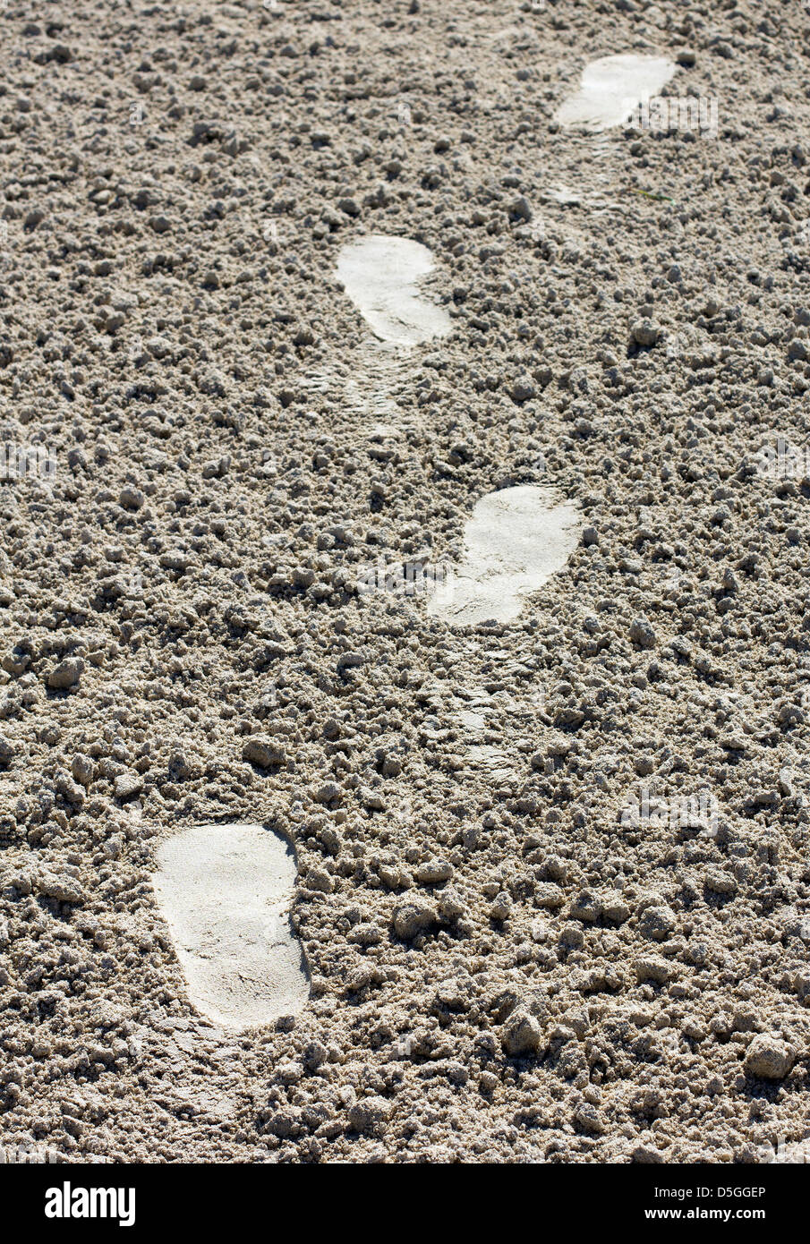 beach footprint Stock Photo