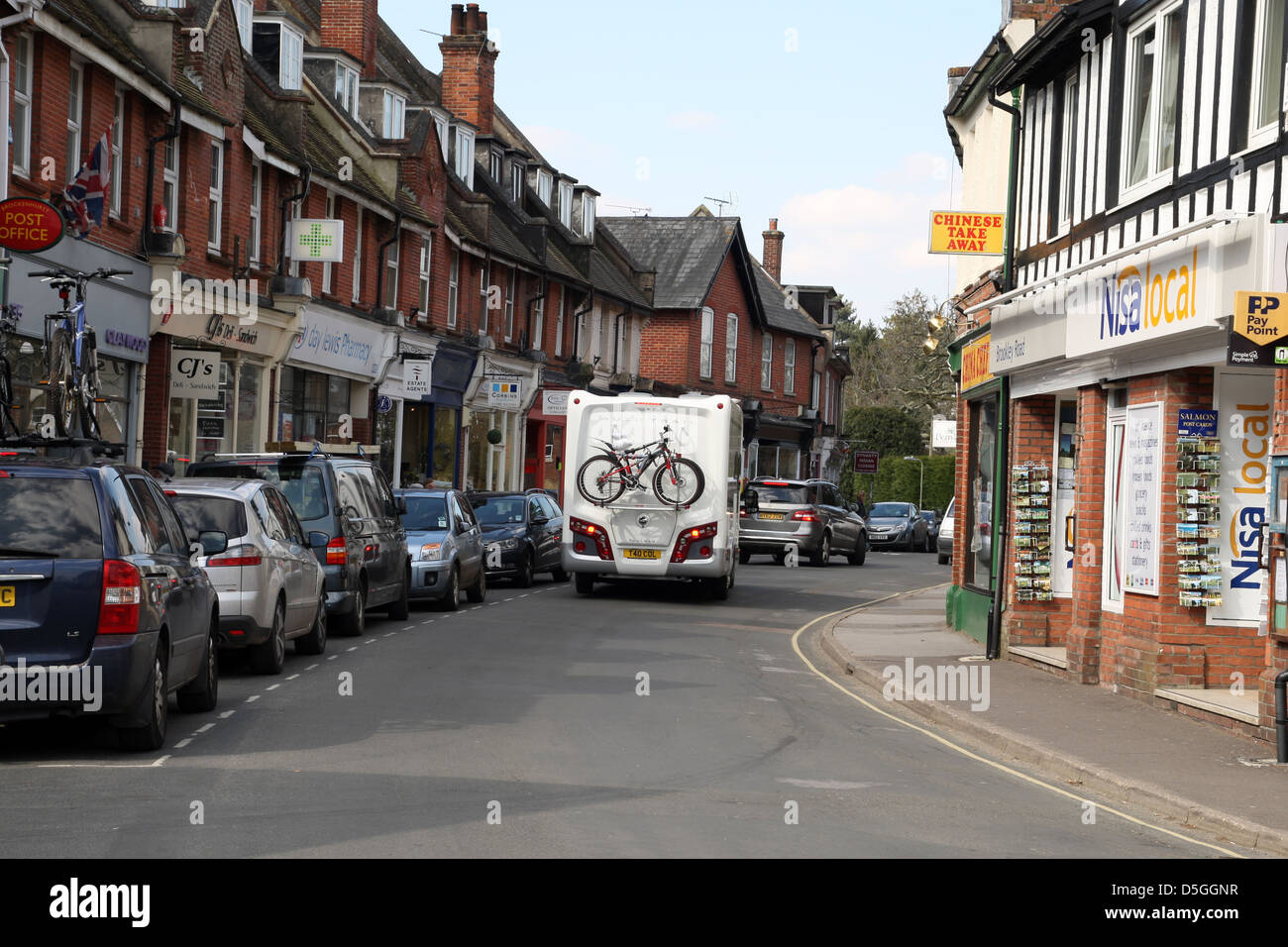 Brockenhurst High Street New Forest Brockenhurst Hampshire UK Stock