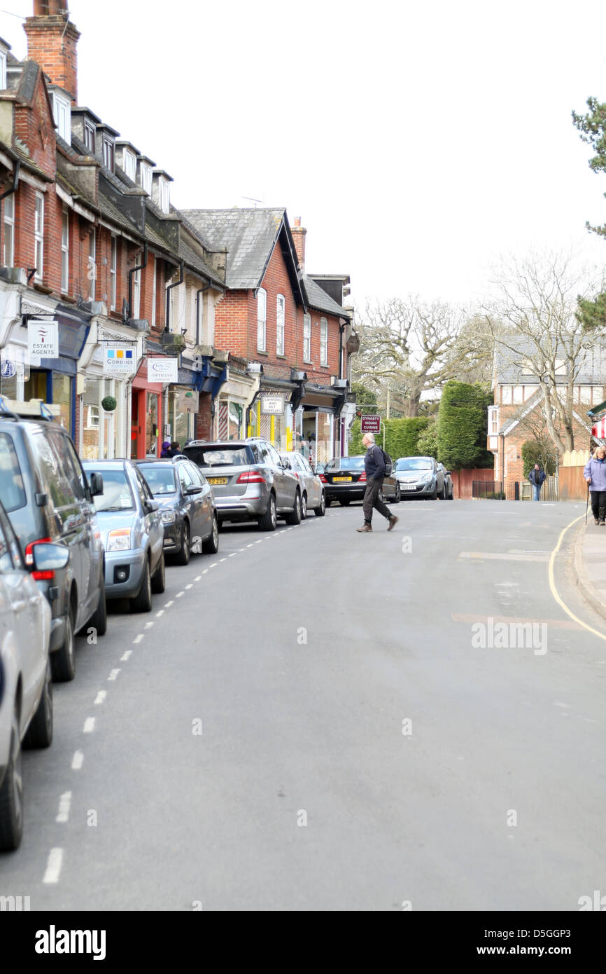 Brockenhurst High Street New Forest Brockenhurst Hampshire UK Stock
