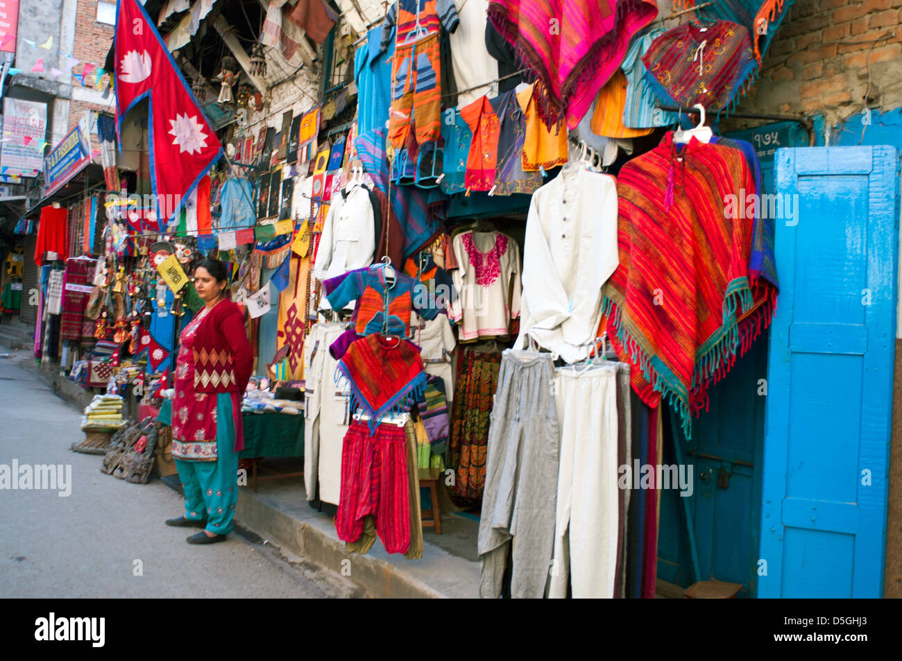 boutique, Thamel, kathmandu Stock Photo