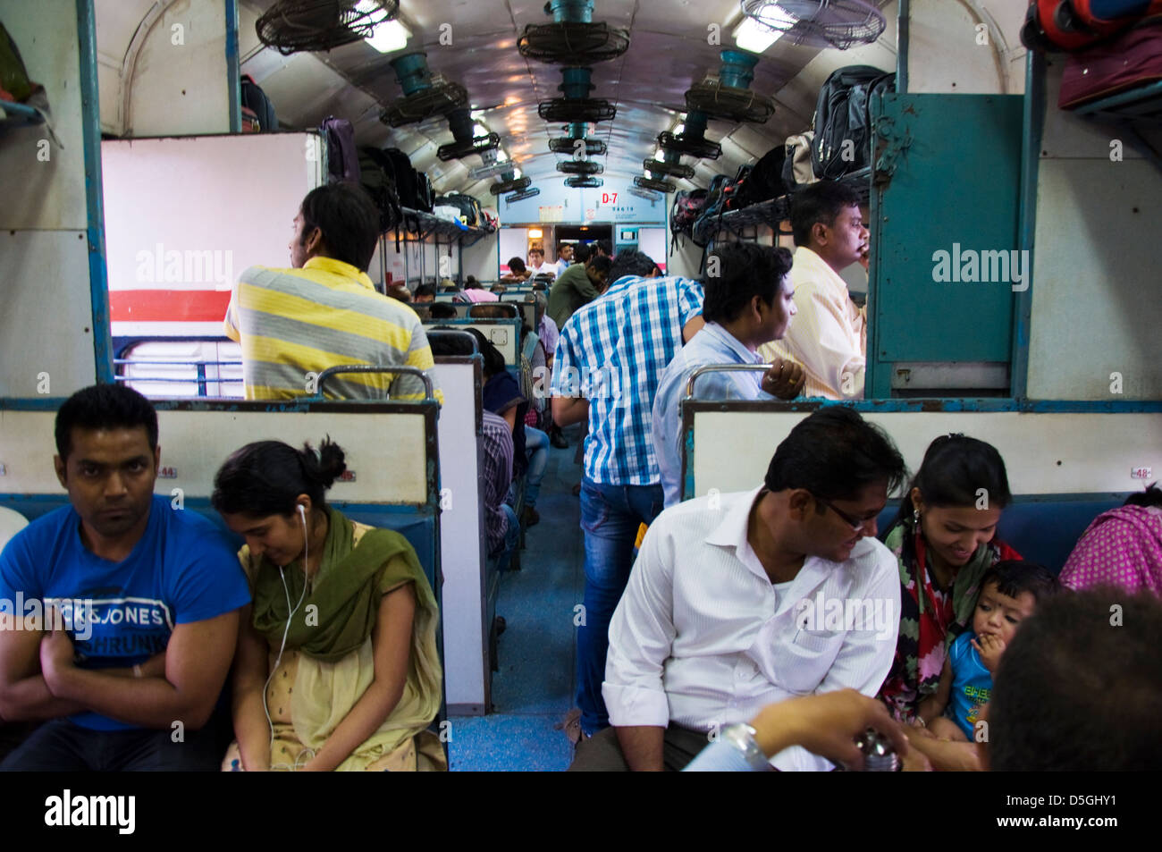Pune to Mumbai express train, Maharashtra, India Stock Photo