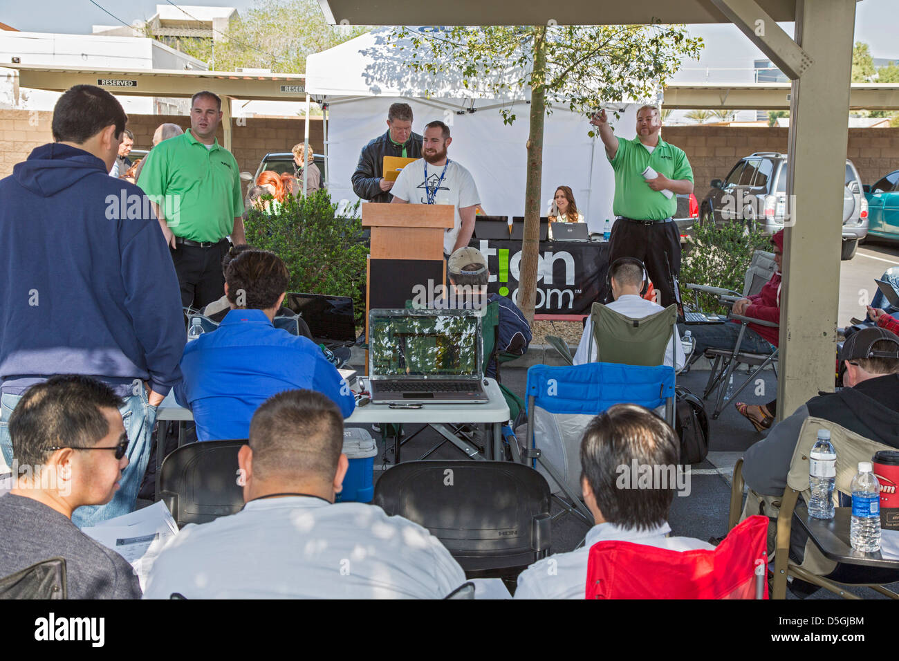 Las Vegas, Nevada Foreclosed homes are auctioned off outside the