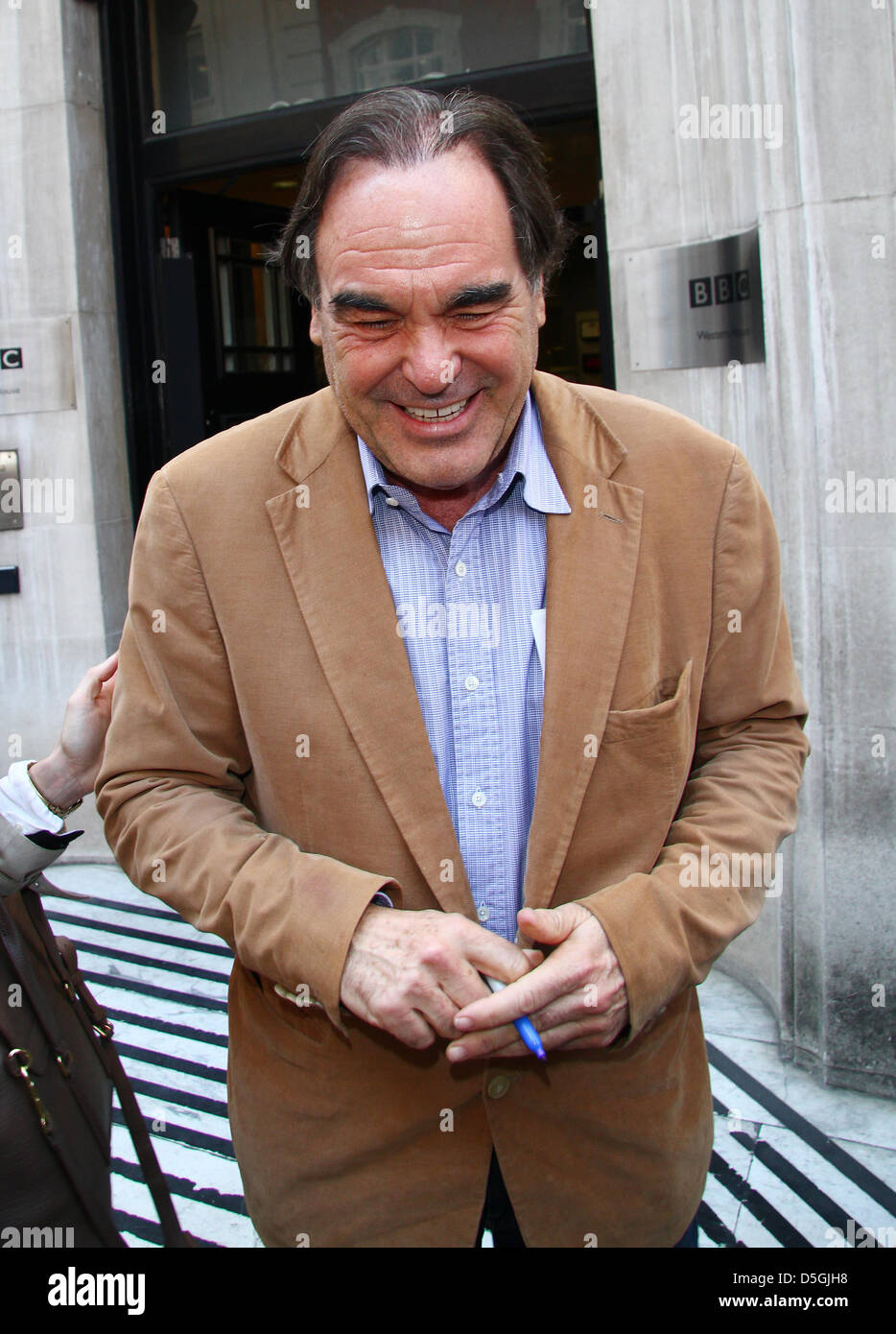 London, UK. 2nd April, 2013. Director Oliver Stone seen at BBC radio two studios in London. Credit: WFPA / Alamy Live News Stock Photo