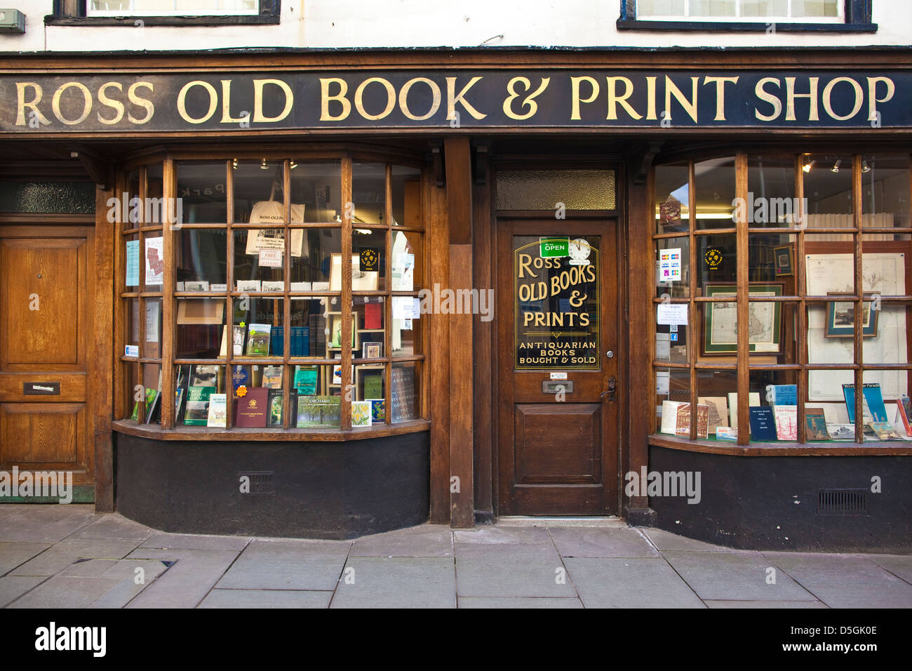 Ross Old Book and Print Shop in Ross on Wye Herefordshire, England, UK
