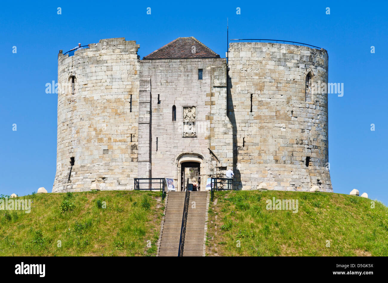 Clifford's Tower the former Keep of York castle city of York Yorkshire England UK GB EU Europe Stock Photo