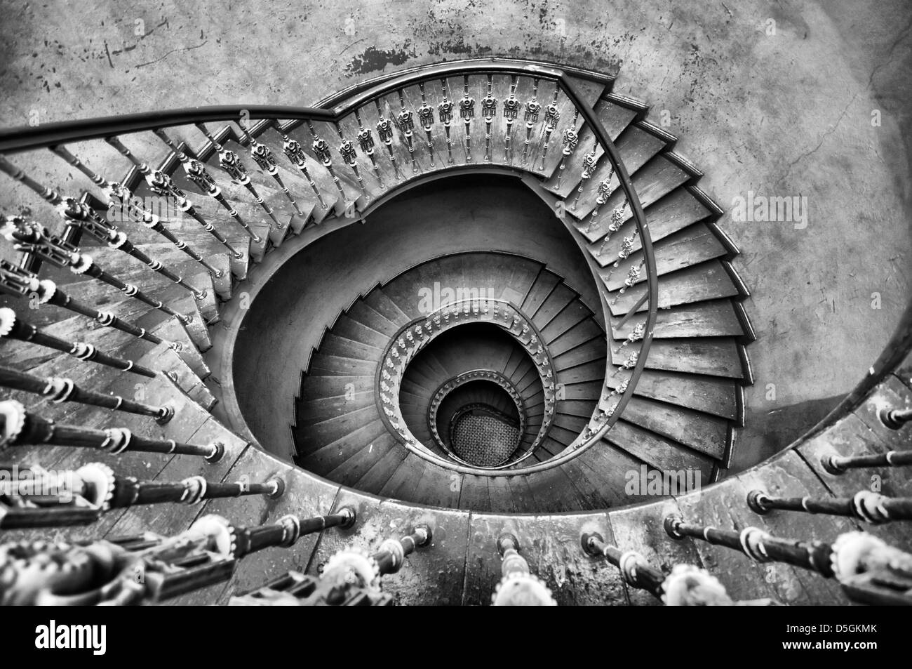 Climbing interior stairs Black and White Stock Photos & Images - Alamy