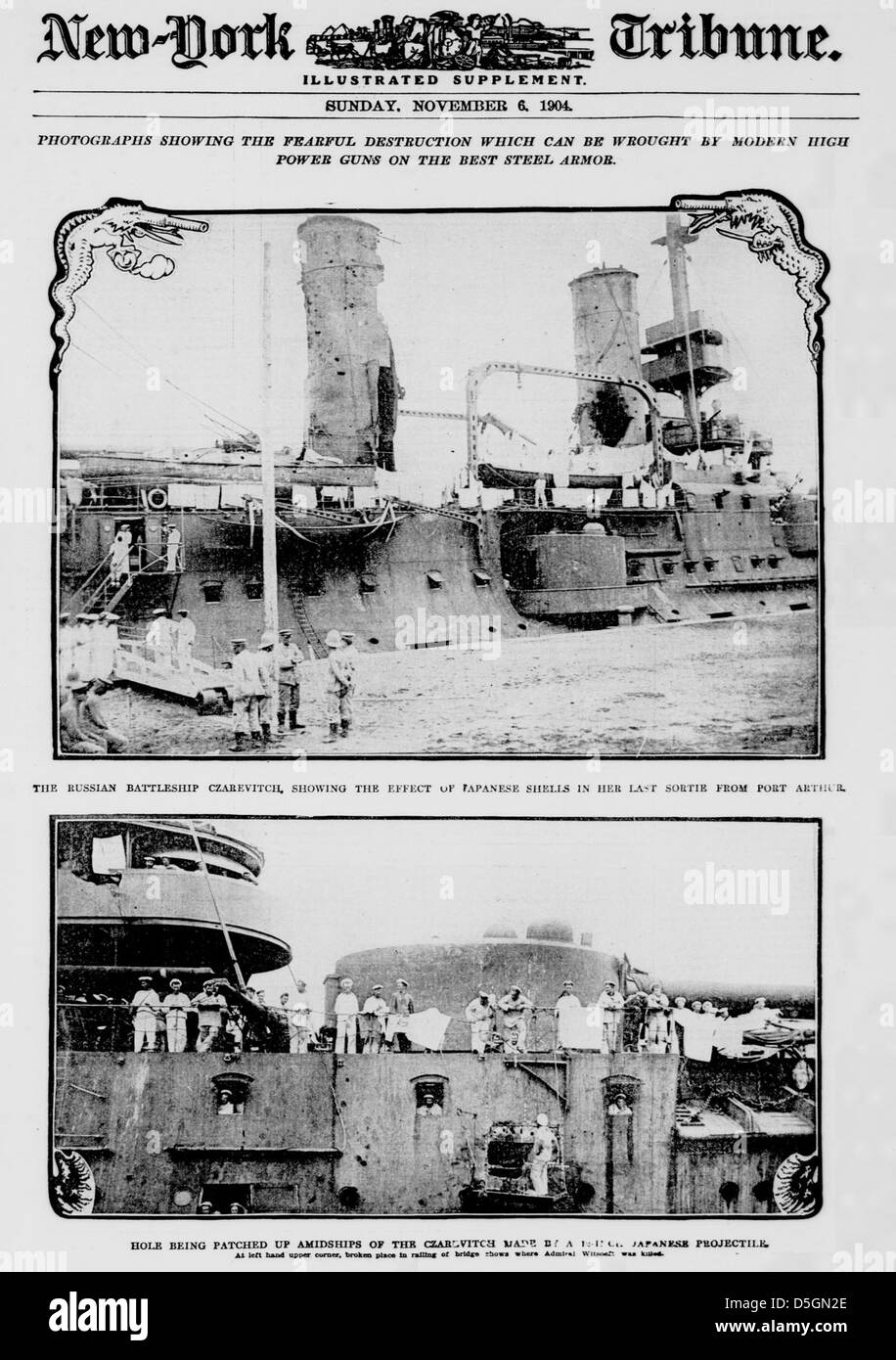 Battle of yellow sea 1904 Black and White Stock Photos & Images Alamy