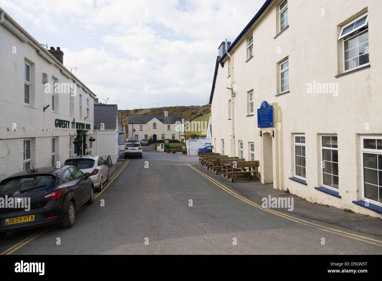The tiny village of Aberdaron on the Llŷn Peninsula in north Wales. Stock Photo