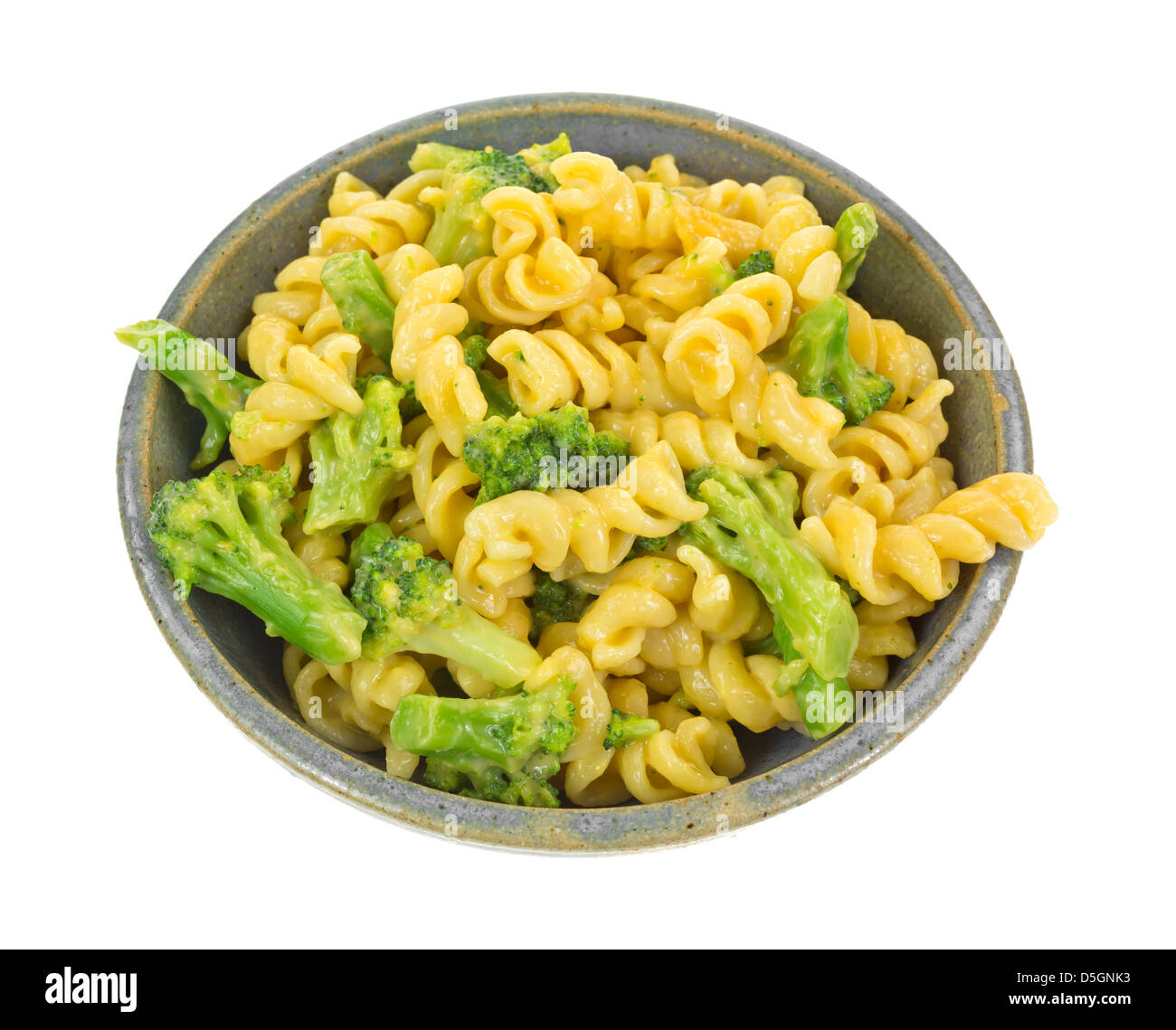 A large bowl of pasta and broccoli in cheese sauce Stock Photo Alamy