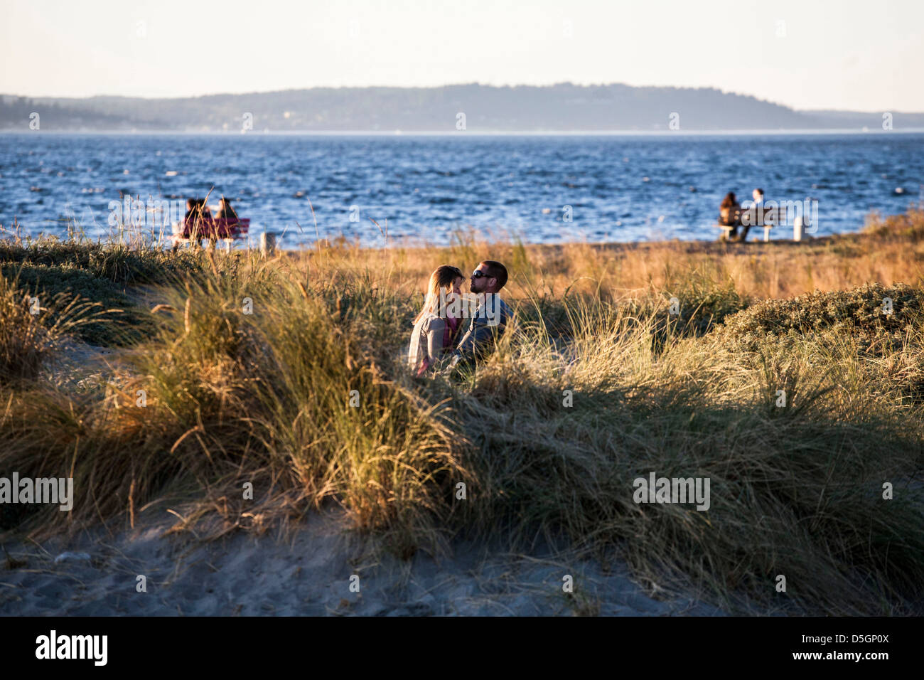 Golden Gardens beach, Seattle, Washington, USA Stock Photo