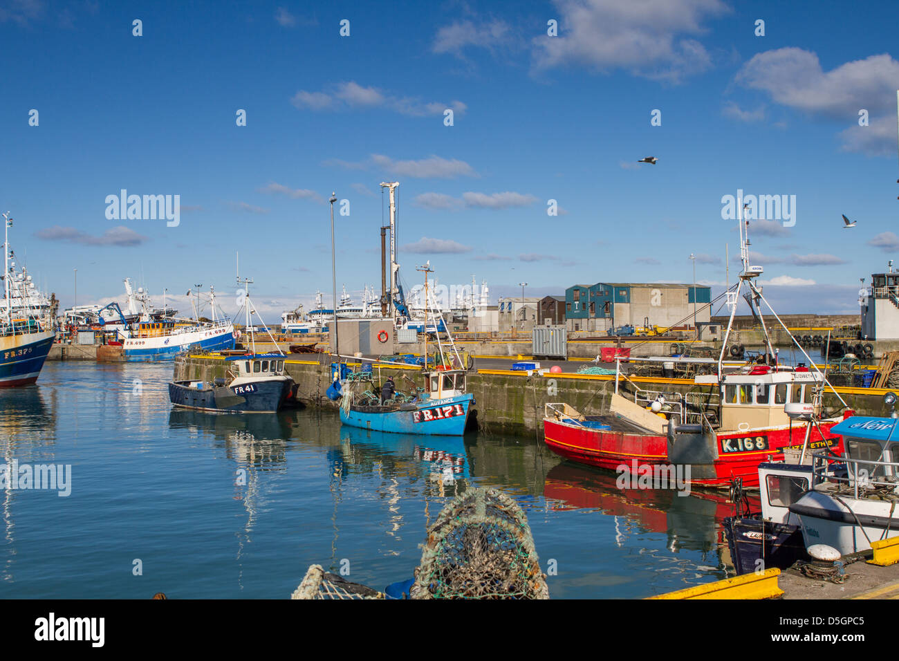 Fraserburgh Harbour, Aberdeenshire, Scotland Stock Photo