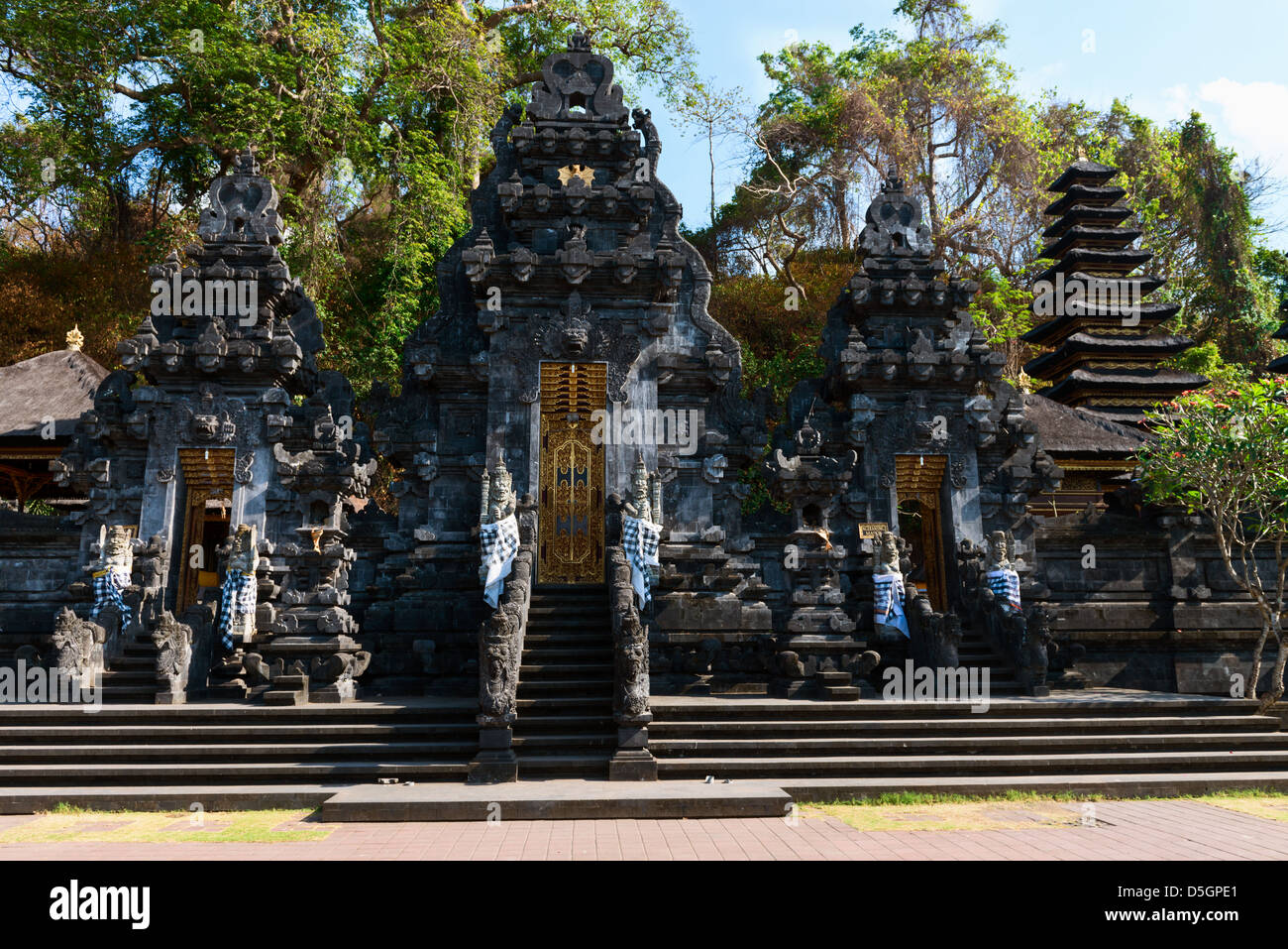 Entrance gate in Goa Lawah Bat Cave temple, Bali, Indonesia Stock Photo