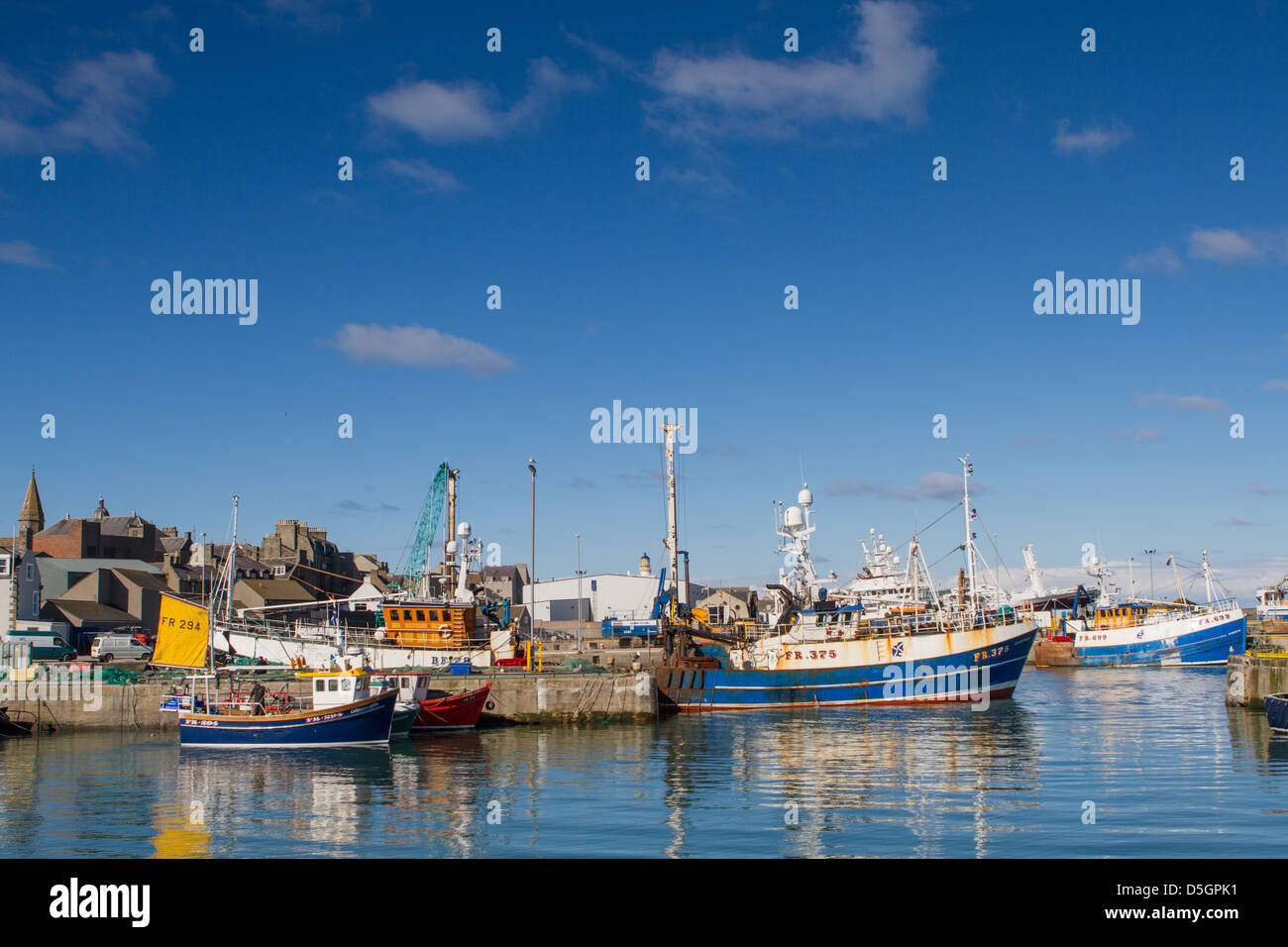 Fraserburgh Harbour, Aberdeenshire, Scotland Stock Photo