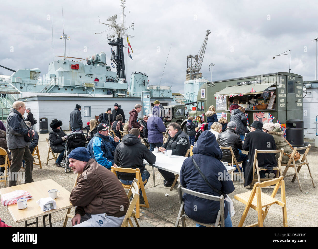 Visitors at the Chatham Historic Dockyard Stock Photo Alamy