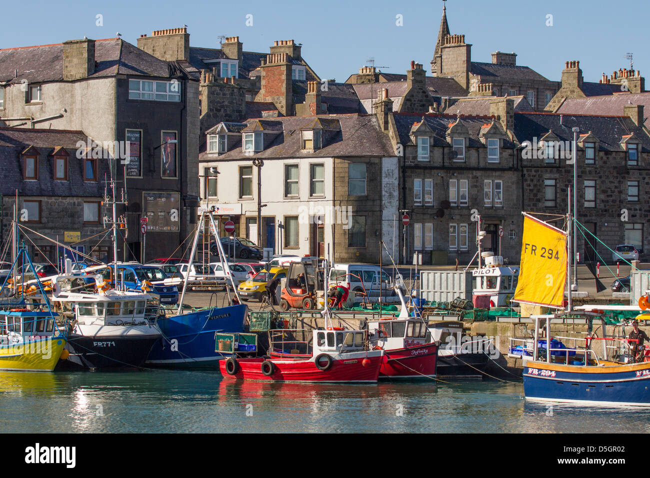 Fraserburgh Harbour, Aberdeenshire, Scotland Stock Photo