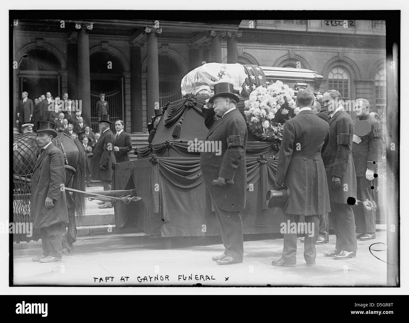 Taft at Gaynor funeral (LOC) Stock Photo
