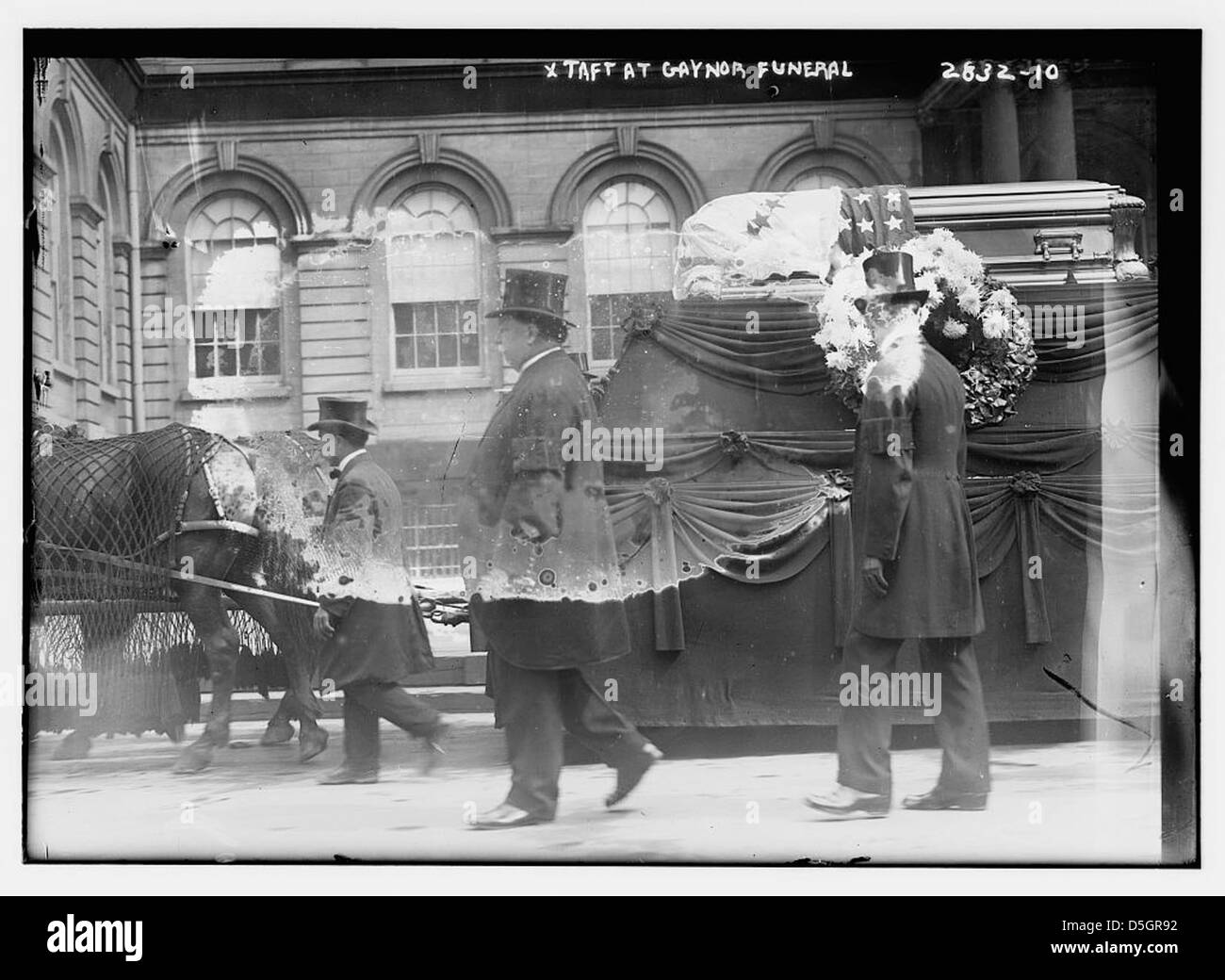 Taft at Gaynor funeral (LOC) Stock Photo