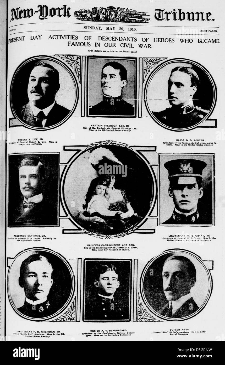 Present day activities of descendants of heroes who became famous in our Civil War (LOC) Stock Photo