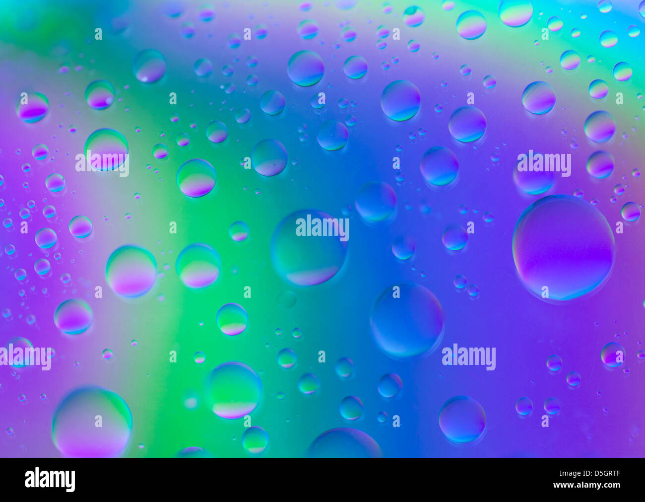 Abstract Colourful Water droplets Stock Photo