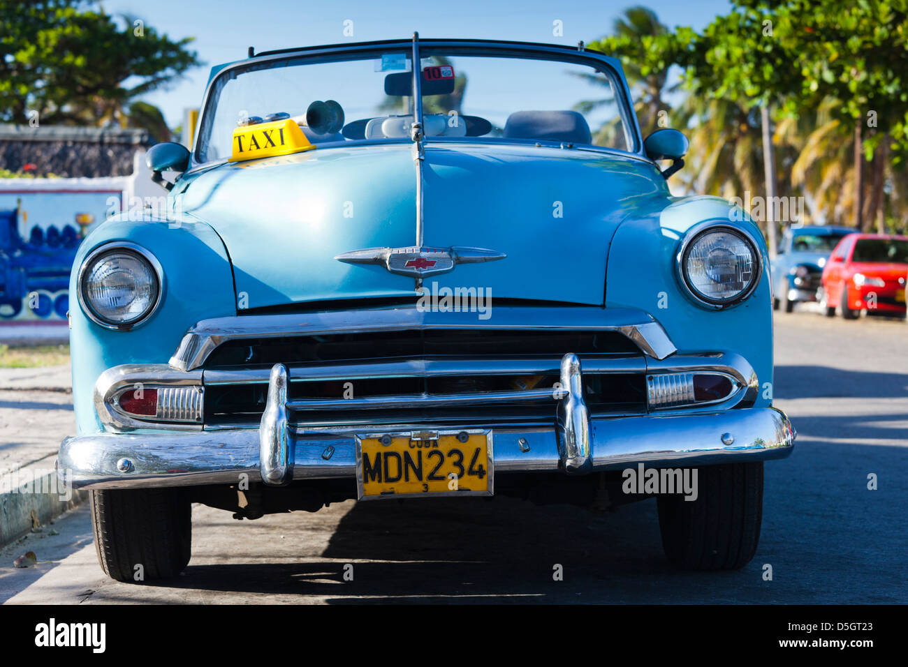 Cuba, Matanzas Province, Varadero, 1950sera USmade Chevrolet cars